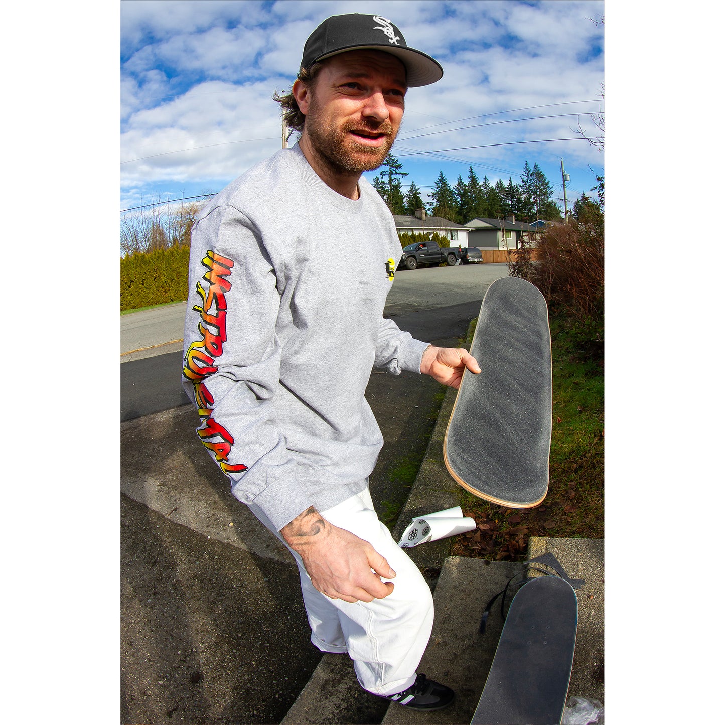 Instrumental Skateboards x Primary Skate Shop Beach Hut L/S Tee - Grey